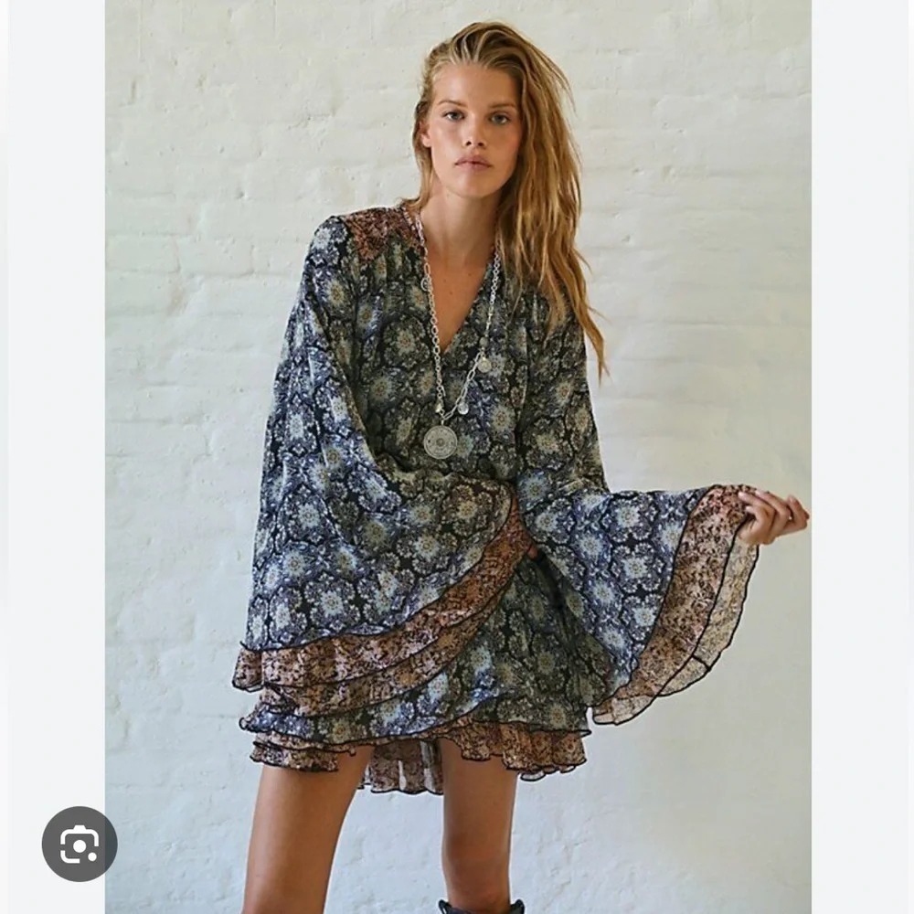 Free People Orange and Purple Tunic - Picture 5 of 9